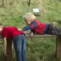 Harry grabs hold of Fred, Another Walk around Thornham Estate, Suffolk - 27th October 2014