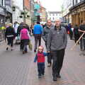 Harry and Grandad on Abbeygate Street, A Trip to Abbey Gardens, Bury St. Edmunds, Suffolk - 29th October 2014