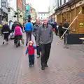 Harry and Grandad on Abbeygate Street, A Trip to Abbey Gardens, Bury St. Edmunds, Suffolk - 29th October 2014