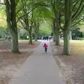 Fred scoots off along the path, A Trip to Abbey Gardens, Bury St. Edmunds, Suffolk - 29th October 2014