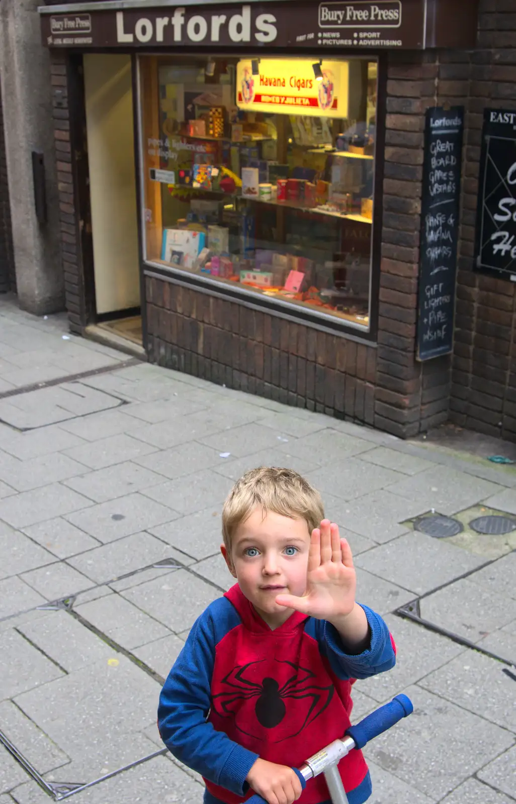 Fred says stop, from A Trip to Abbey Gardens, Bury St. Edmunds, Suffolk - 29th October 2014