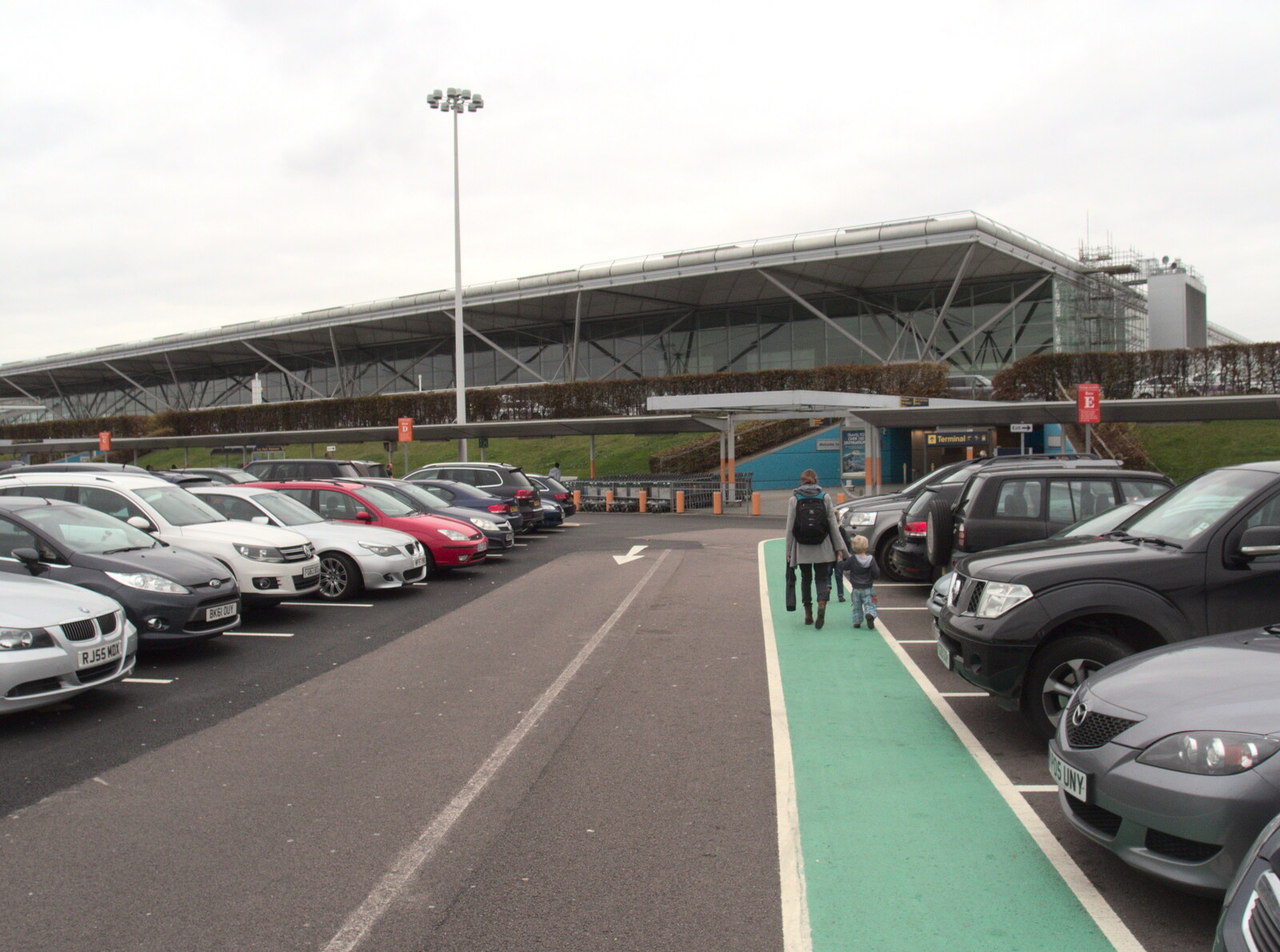 The short-stay car park at Stansted from A Bomb Scare and Fred Does Building, London and Suffolk - 30th October 2014