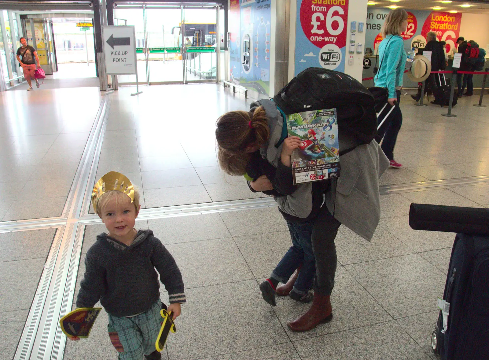 Fred gets a hug, from A Bomb Scare and Fred Does Building, London and Suffolk - 30th October 2014