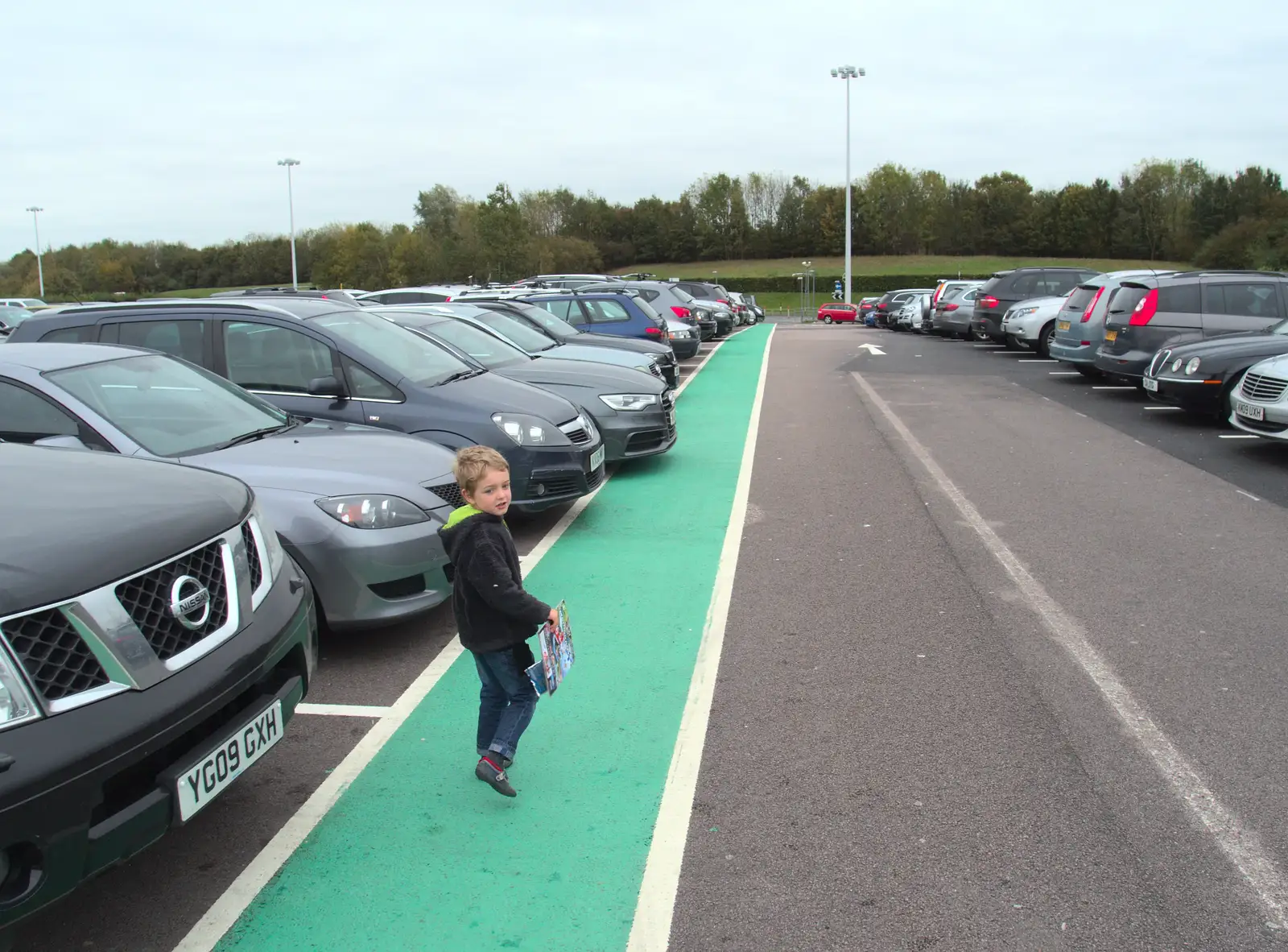 Back in the short-stay car park, from A Bomb Scare and Fred Does Building, London and Suffolk - 30th October 2014