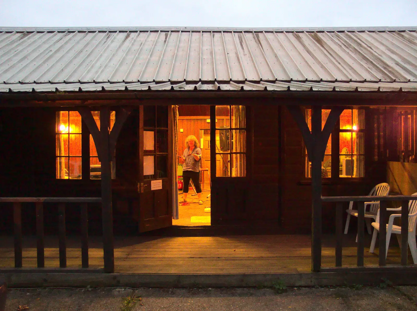 Jo in the BOCM pavillion at Burston, from A Bomb Scare and Fred Does Building, London and Suffolk - 30th October 2014