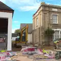 A new path is laid outside Aldi, A Bomb Scare and Fred Does Building, London and Suffolk - 30th October 2014