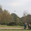The air ambulance flies over Wortham Ling, A Walk on Wortham Ling, Diss, Norfolk - 30th October 2014