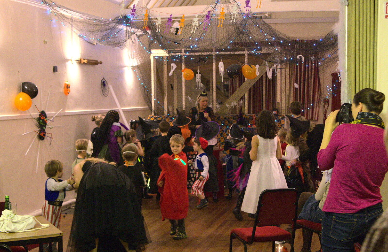 The entertainer does her thing from A Halloween Party at the Village Hall, Brome, Suffolk - 31st October 2014