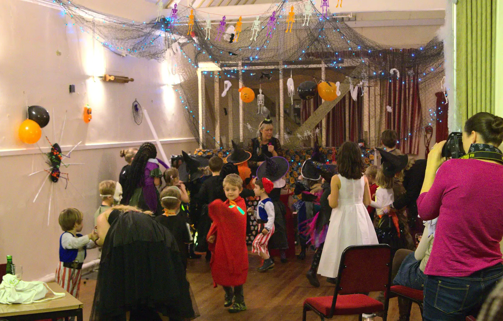 The entertainer does her thing, from A Halloween Party at the Village Hall, Brome, Suffolk - 31st October 2014