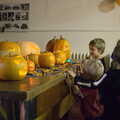 A pile of pumpkins on the table, A Halloween Party at the Village Hall, Brome, Suffolk - 31st October 2014