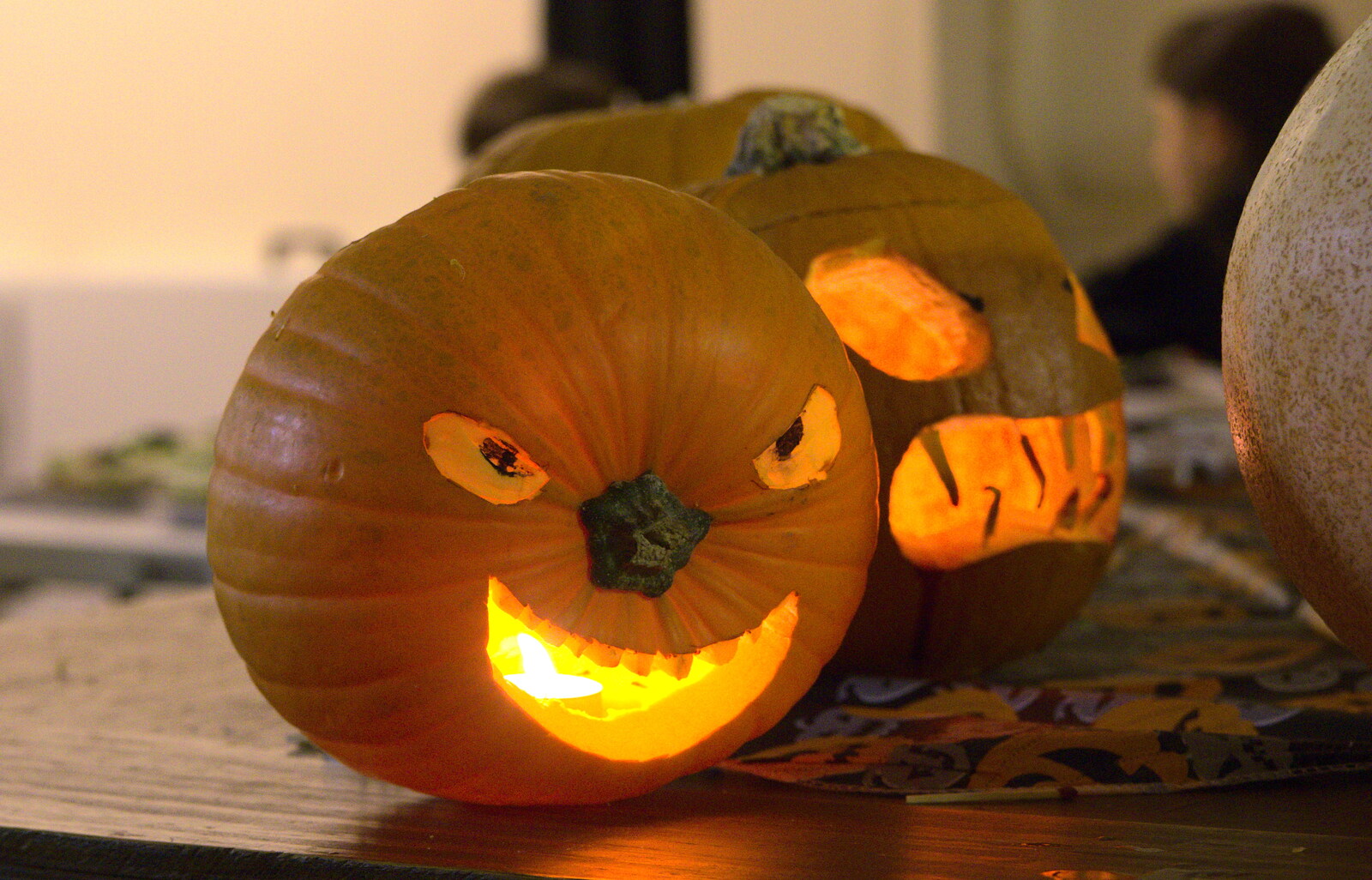 An evil-looking pumpkin from A Halloween Party at the Village Hall, Brome, Suffolk - 31st October 2014