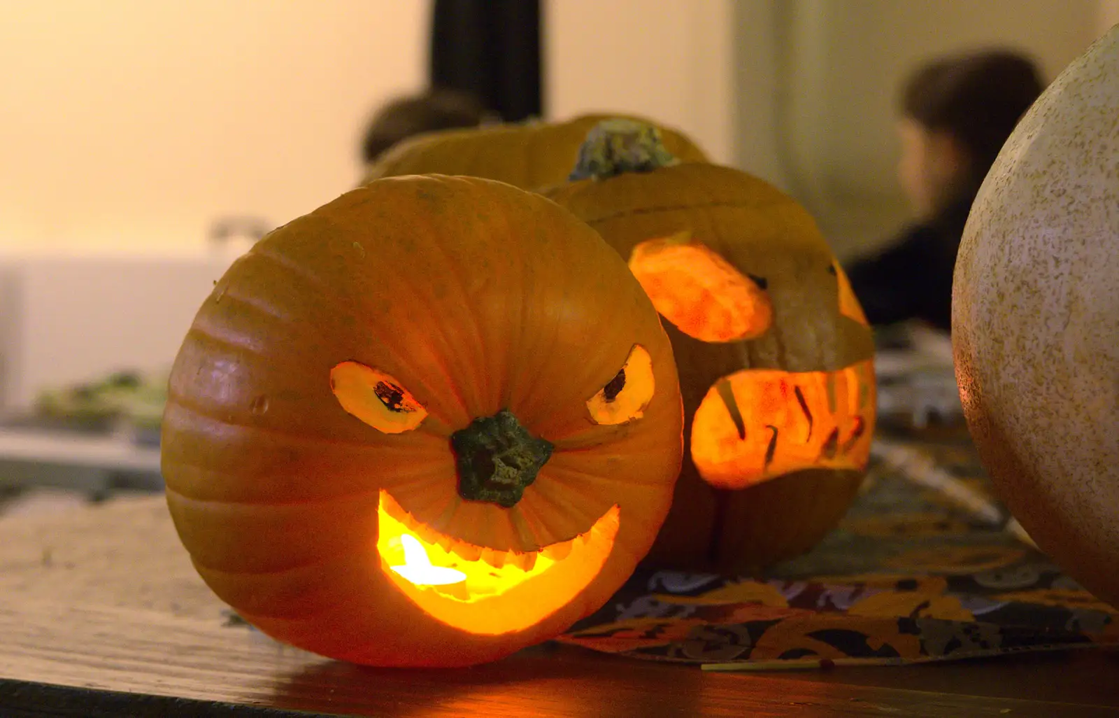 An evil-looking pumpkin, from A Halloween Party at the Village Hall, Brome, Suffolk - 31st October 2014