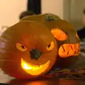 An evil-looking pumpkin, A Halloween Party at the Village Hall, Brome, Suffolk - 31st October 2014