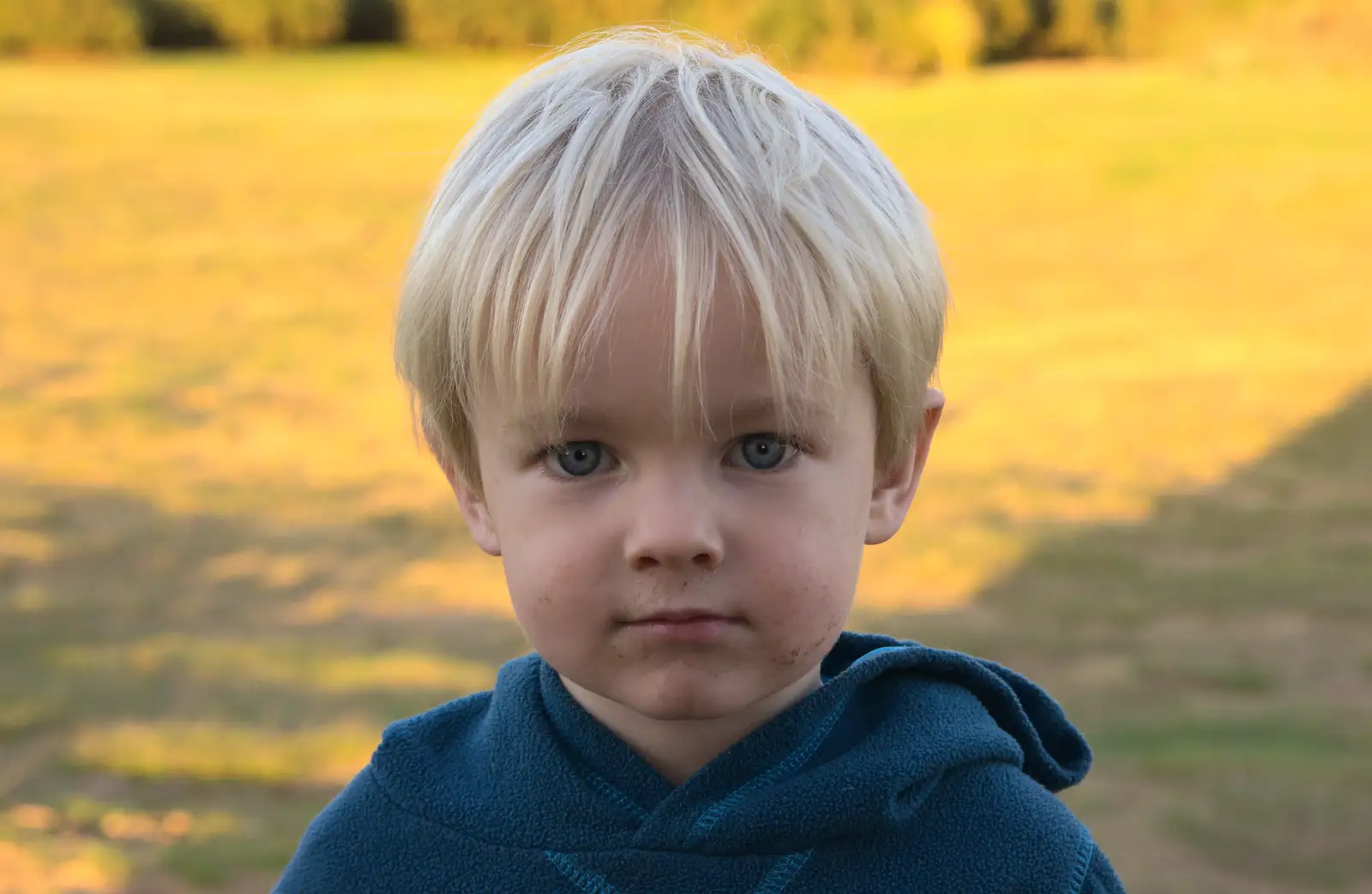 Harry unleashes his baby blues, from A Halloween Party at the Village Hall, Brome, Suffolk - 31st October 2014