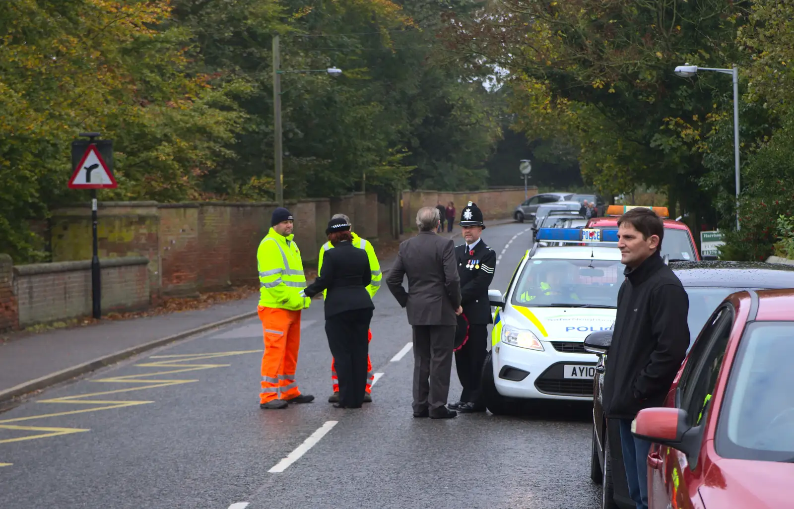 A rozzer in ceremonial dress, from A Remembrance Sunday Parade, Eye, Suffolk - 9th November 2014