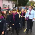 The junior Girl Scouts, A Remembrance Sunday Parade, Eye, Suffolk - 9th November 2014