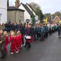 Various columns of Brownies, Cubs and Scouts, A Remembrance Sunday Parade, Eye, Suffolk - 9th November 2014