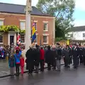 The service at the war memorial, A Remembrance Sunday Parade, Eye, Suffolk - 9th November 2014