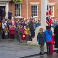 A wreath is laid, A Remembrance Sunday Parade, Eye, Suffolk - 9th November 2014