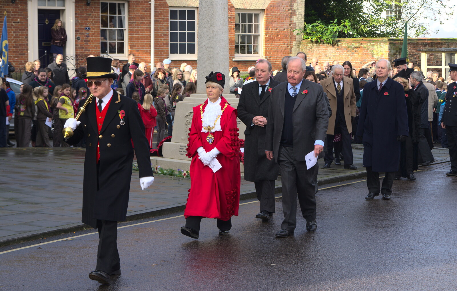 The new Mayor of Eye from A Remembrance Sunday Parade, Eye, Suffolk - 9th November 2014