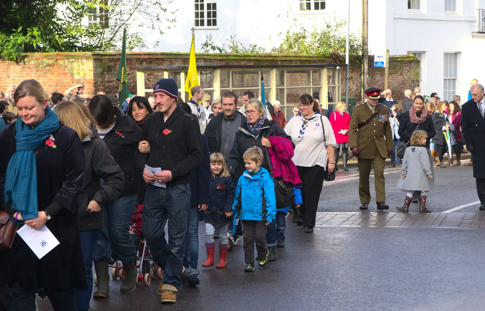 Fred in the crowd, from A Remembrance Sunday Parade, Eye, Suffolk - 9th November 2014