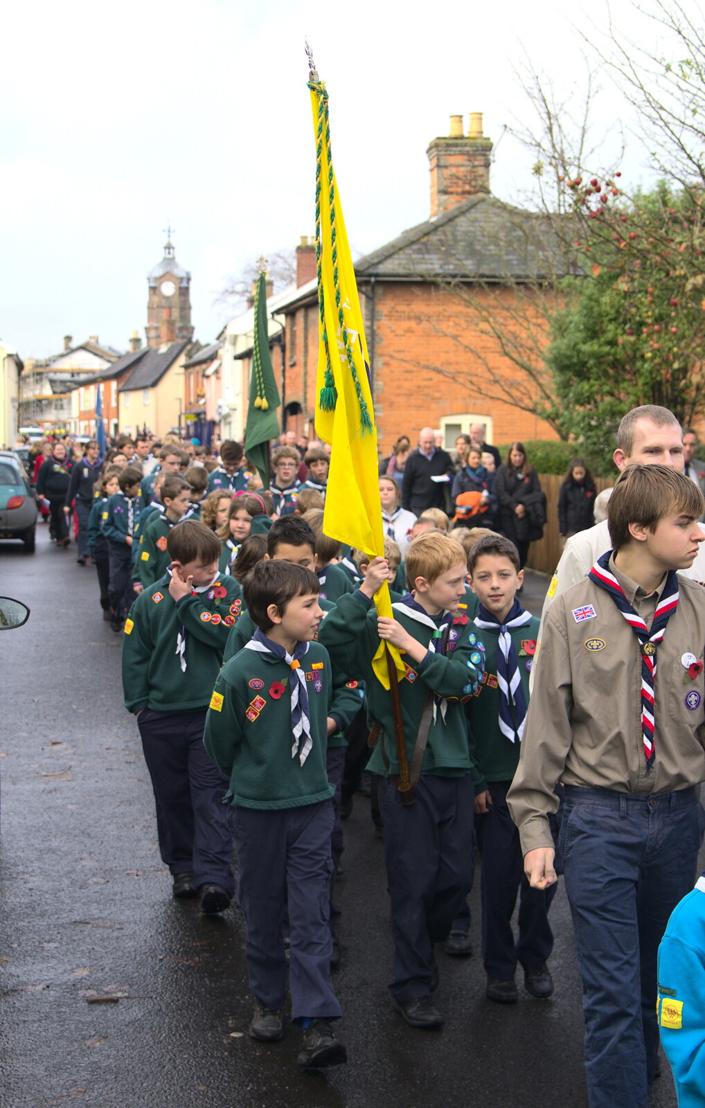 A load of scouts from A Remembrance Sunday Parade, Eye, Suffolk - 9th November 2014