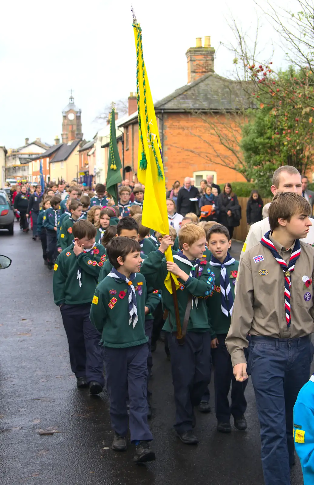 A load of scouts, from A Remembrance Sunday Parade, Eye, Suffolk - 9th November 2014