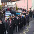 A good turn out fills Church Street, A Remembrance Sunday Parade, Eye, Suffolk - 9th November 2014