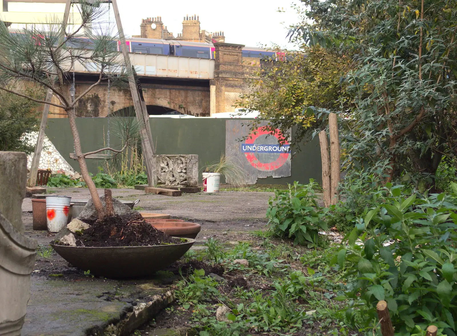 Underground, overground, from A Melting House Made of Wax, Southwark, London - 12th November 2014