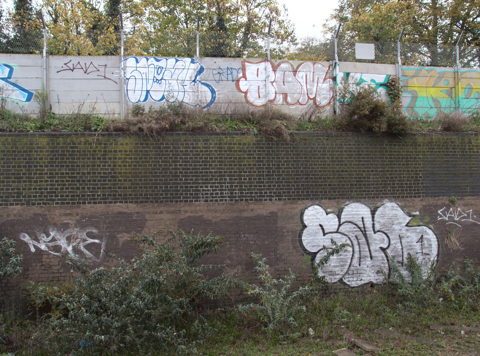 Railway graffiti from A Melting House Made of Wax, Southwark, London - 12th November 2014