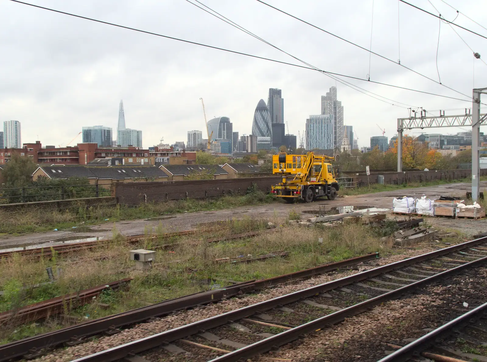 The City of London from the train, from A Melting House Made of Wax, Southwark, London - 12th November 2014