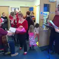 The choir assembles, November Singing, Gislingham Primary School, Suffolk - 17th November 2014