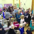 The milling throngs in the school hall, November Singing, Gislingham Primary School, Suffolk - 17th November 2014