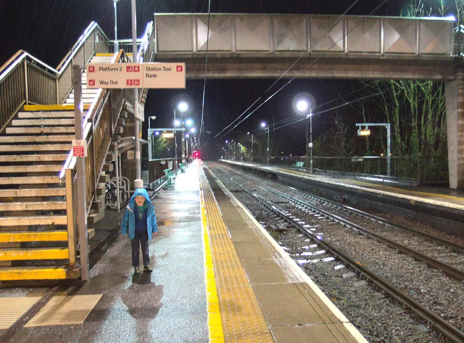 Fred on Platform 1, from The Lorry-Eating Pavement of Diss, Norfolk - 3rd December