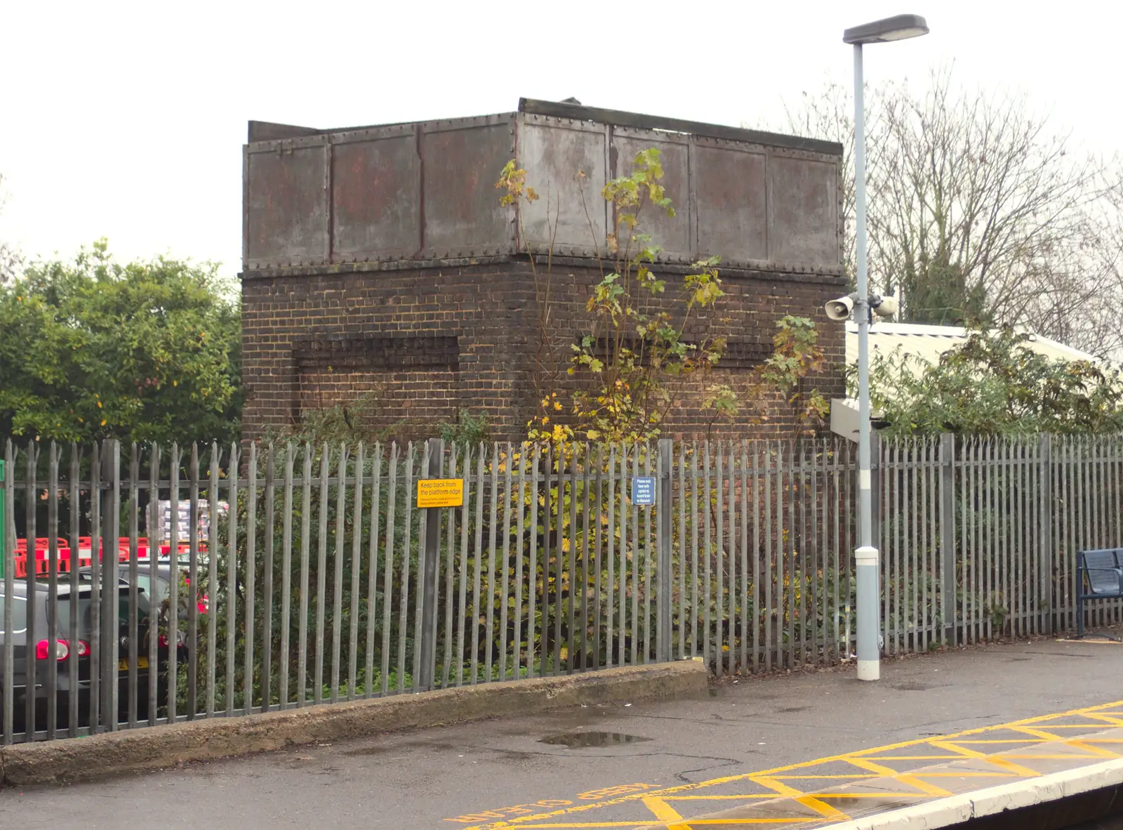 An old water tower at Chelmsford, from The Lorry-Eating Pavement of Diss, Norfolk - 3rd December