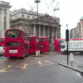 It's bus gridlock outside the Bank of England, The Lorry-Eating Pavement of Diss, Norfolk - 3rd December