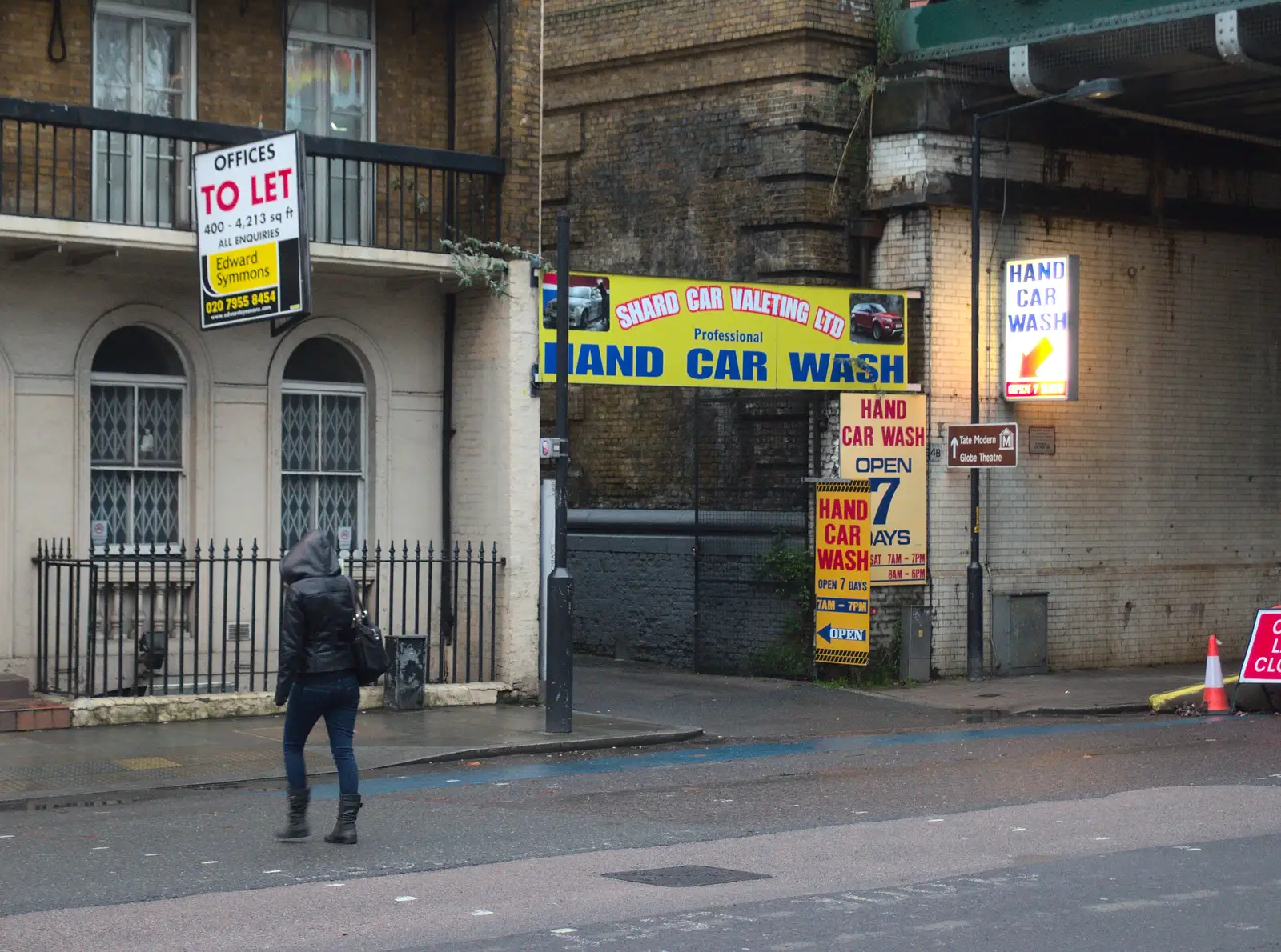 The car wash near the office in Southwark , from The Lorry-Eating Pavement of Diss, Norfolk - 3rd December