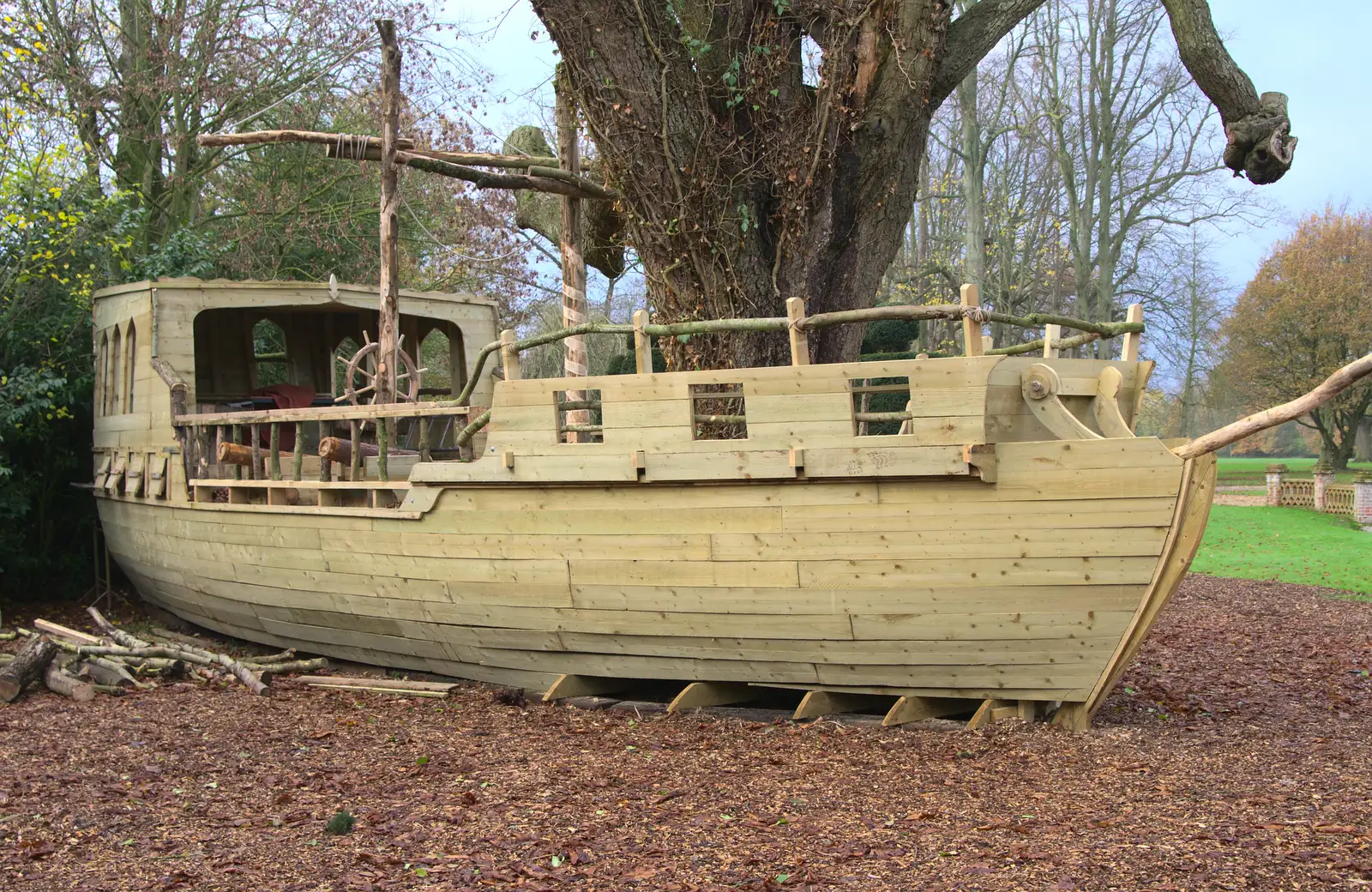 The Oaksmere's new pirate ship, from The Lorry-Eating Pavement of Diss, Norfolk - 3rd December