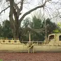 A side view of the pirate ship, The Lorry-Eating Pavement of Diss, Norfolk - 3rd December