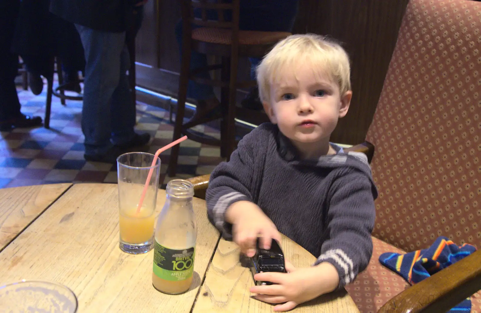 Harry in the Oaksmere bar, from The Lorry-Eating Pavement of Diss, Norfolk - 3rd December