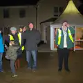 Andrew holds up his beer, Rick Wakeman, Ian Lavender and the Christmas lights, The Oaksmere, Suffolk - 4th December 2014