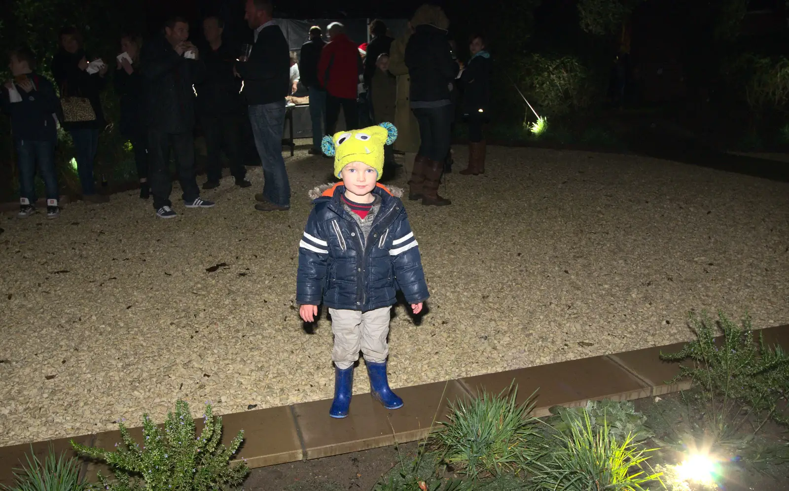 Harry with a hat on, from Rick Wakeman, Ian Lavender and the Christmas lights, The Oaksmere, Suffolk - 4th December 2014