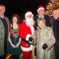 Fraser and the celebs, Rick Wakeman, Ian Lavender and the Christmas lights, The Oaksmere, Suffolk - 4th December 2014