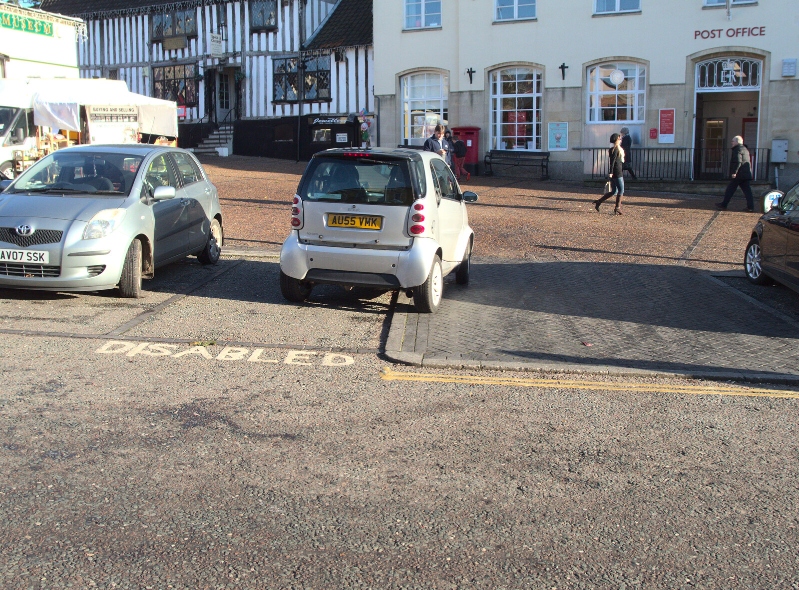 Disabled driving obviously includes being blind from The Eye Lights and a Thorpe Abbots Birthday, Suffolk and Norfolk - 6th December 2014