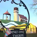 The village sign, with a B-17 in it, The Eye Lights and a Thorpe Abbots Birthday, Suffolk and Norfolk - 6th December 2014