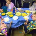 Henry does an upside-down face, The Eye Lights and a Thorpe Abbots Birthday, Suffolk and Norfolk - 6th December 2014