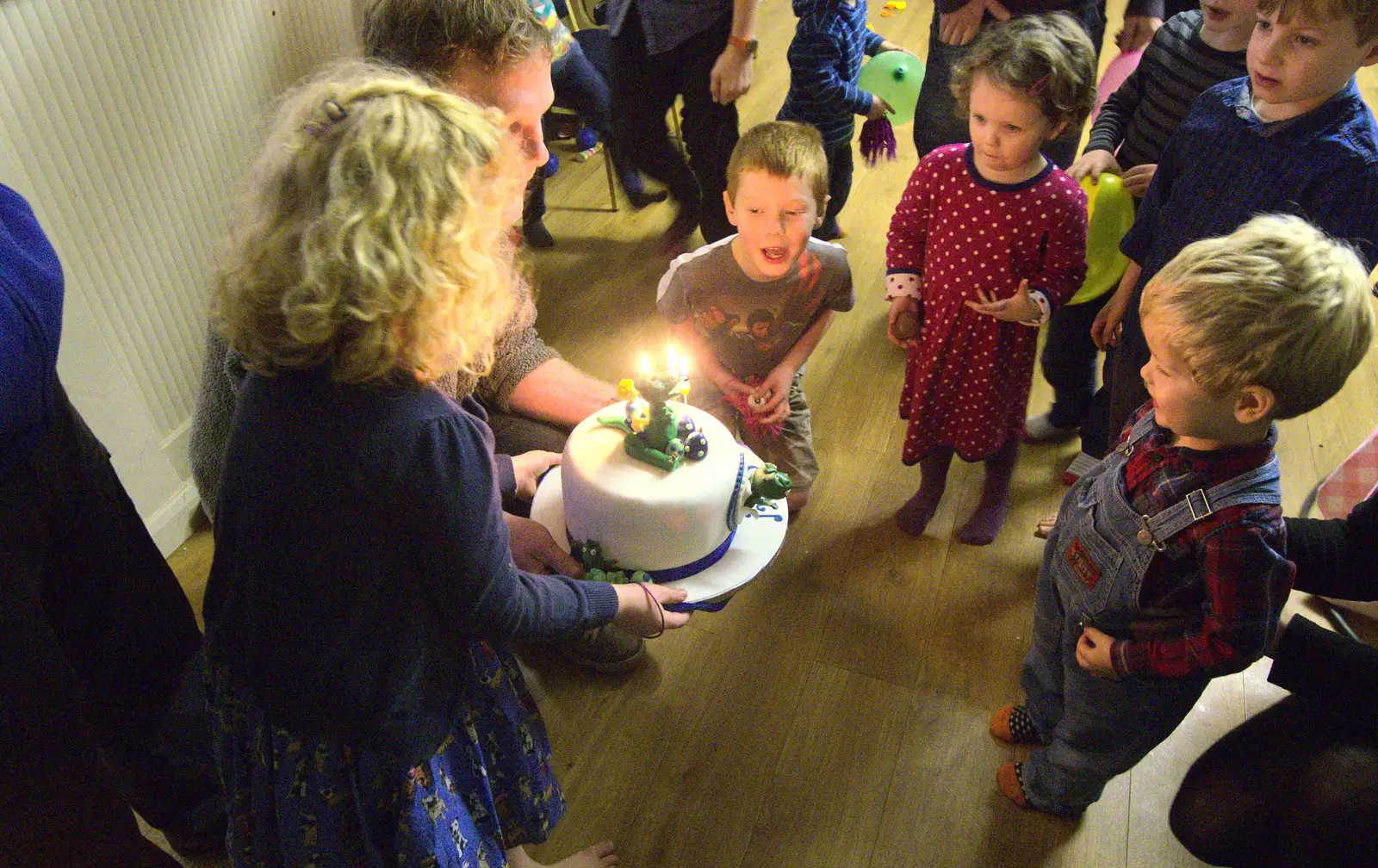 Jack's cake comes out, from The Eye Lights and a Thorpe Abbots Birthday, Suffolk and Norfolk - 6th December 2014