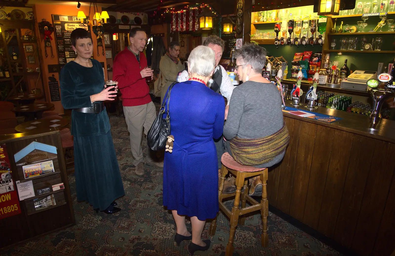 Up at the Swan, from The BSCC Christmas Dinner, The Swan Inn, Brome, Suffolk - 6th December 2014