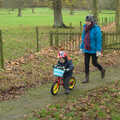 Harry's on his balance bike at Thornham, Cameraphone Randomness and a Thornham Walk, Suffolk - 14th December 2014