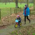 Harry's on his balance bike at Thornham, Cameraphone Randomness and a Thornham Walk, Suffolk - 14th December 2014